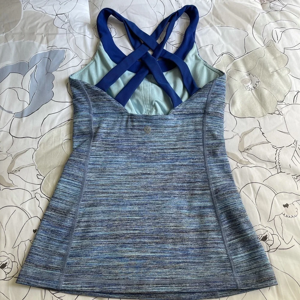 Lululemon Space Dye Caspian Blue Enhearten Tank
